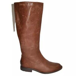 New! BORN North Brown Leather Knee High Riding Boots Size 7 M F71006 DD474